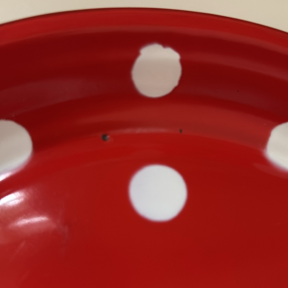 April Cornell enamel polka dot tray - VINTAGE - red & white - Picture 4 of 4